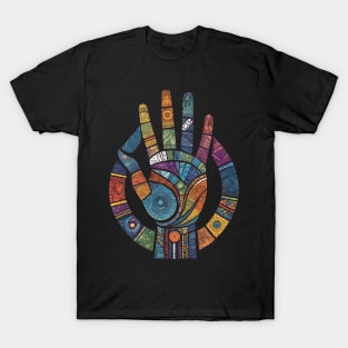 Mosaic Pattern Hand T-Shirt